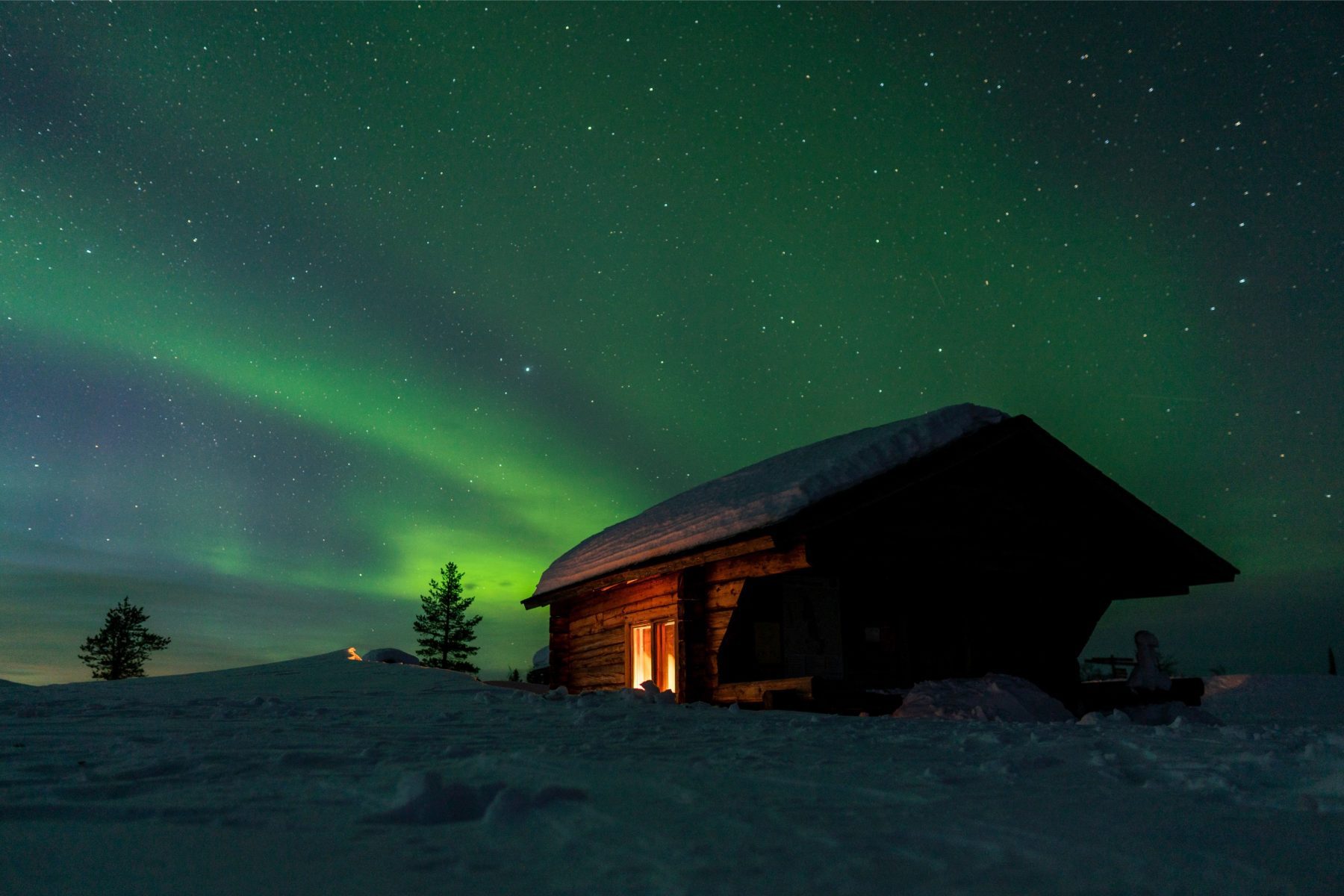 Het poollicht in Finland.