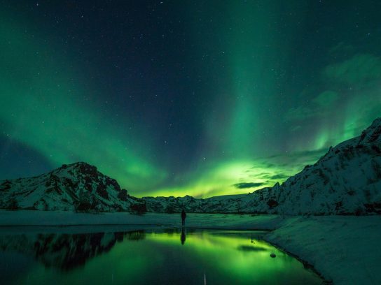 Het poollicht in IJsland.