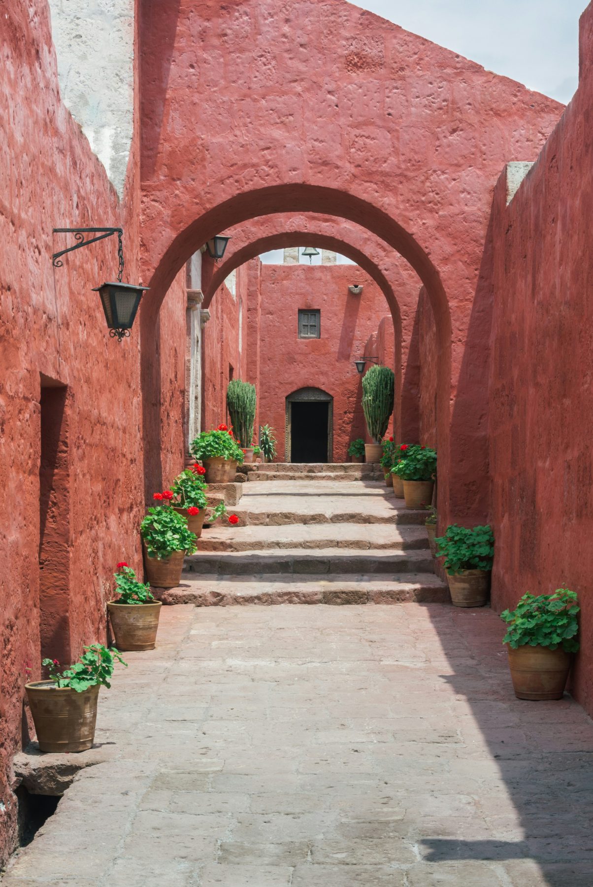 Een straat in Arequipa, Peru.