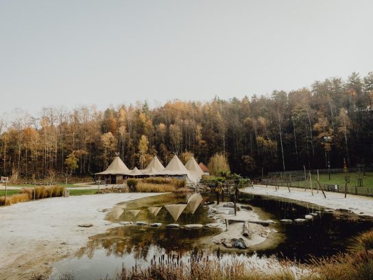 Een plek op glamping Warredal in België.