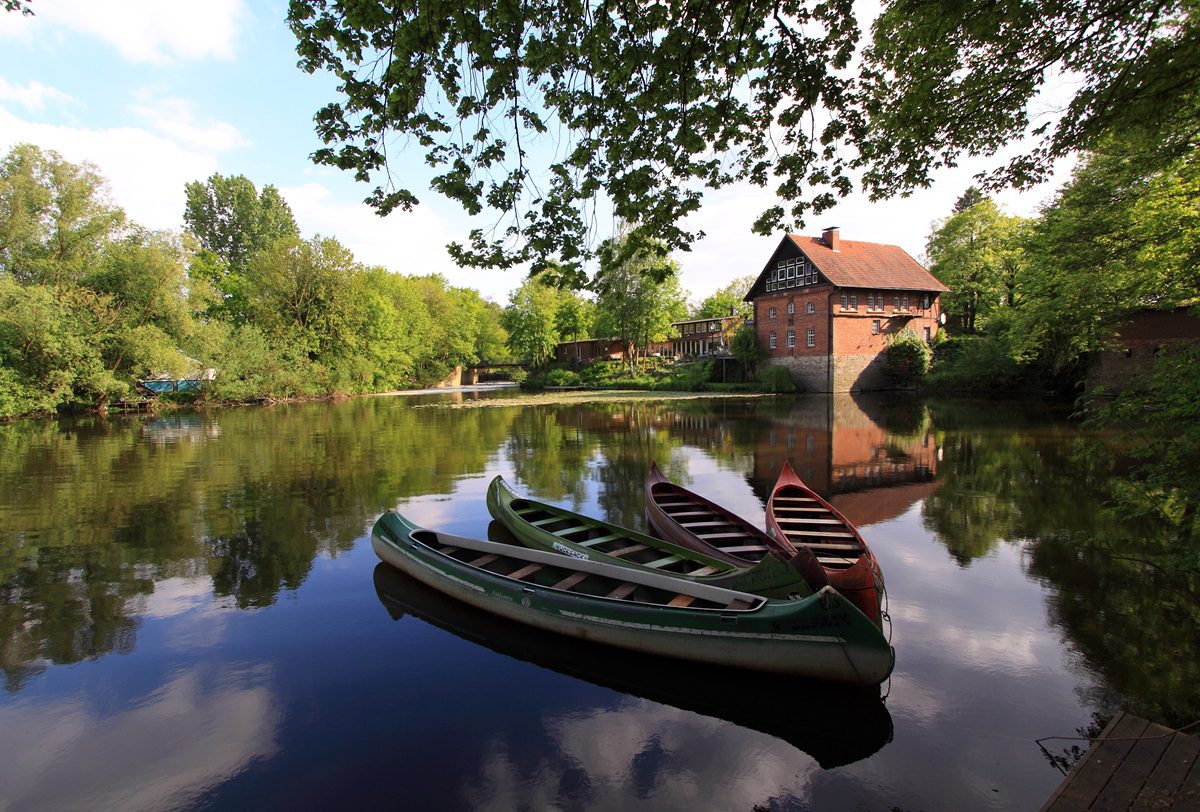 Kanoën in het Munsterland behoort tot de leukste activiteiten in Noordrijn-Westfalen