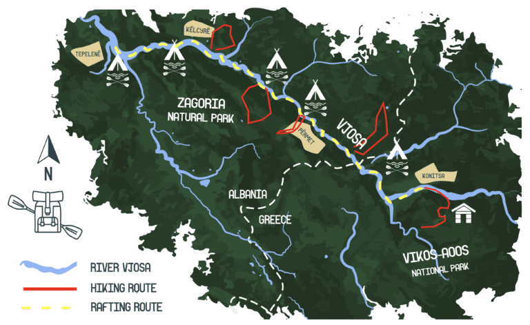 De route van The Packraft Trail Balkan.