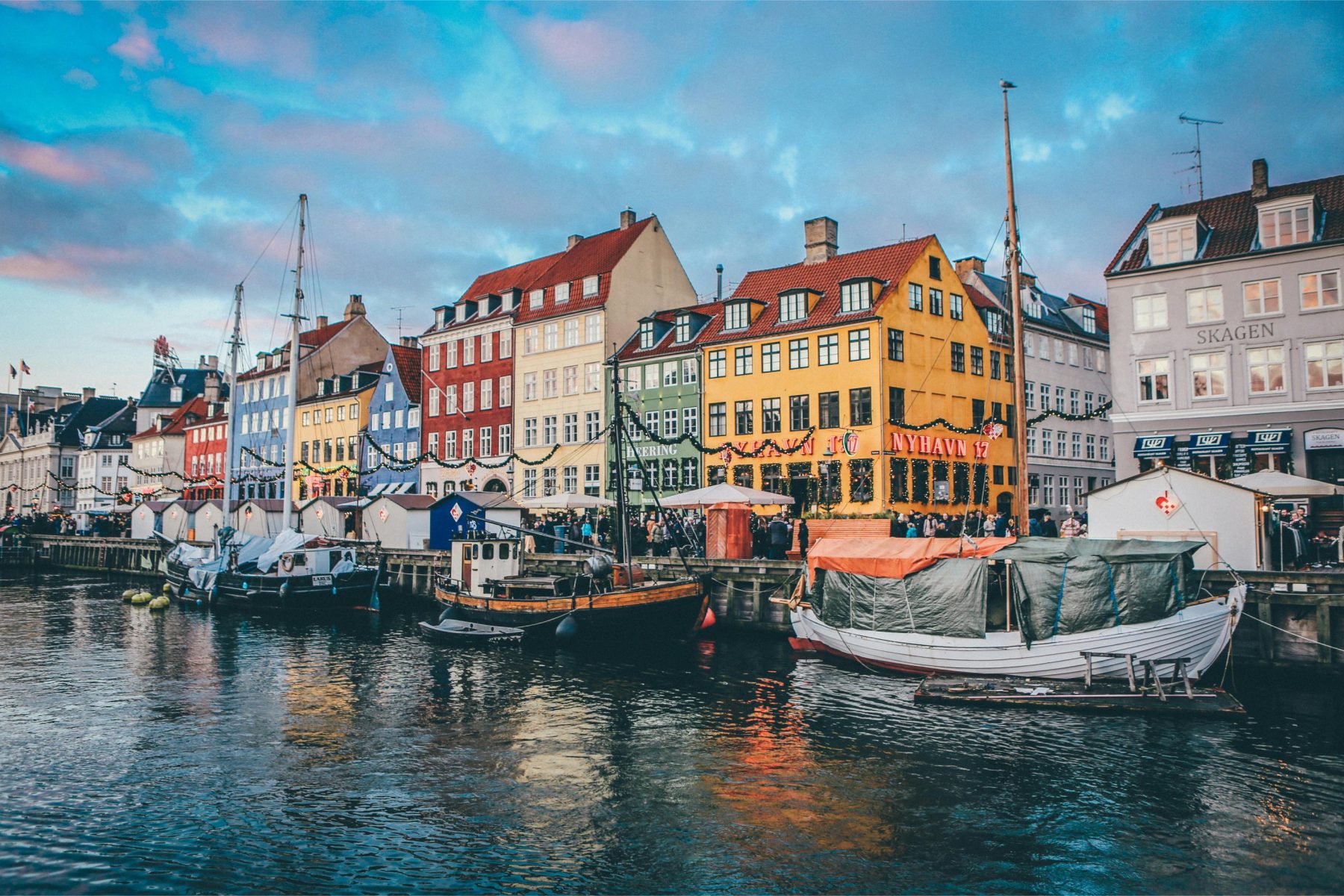 Een haven in Kopenhagen, één van de steden die je bezoekt tijdens de treinreis door Scandinavië.