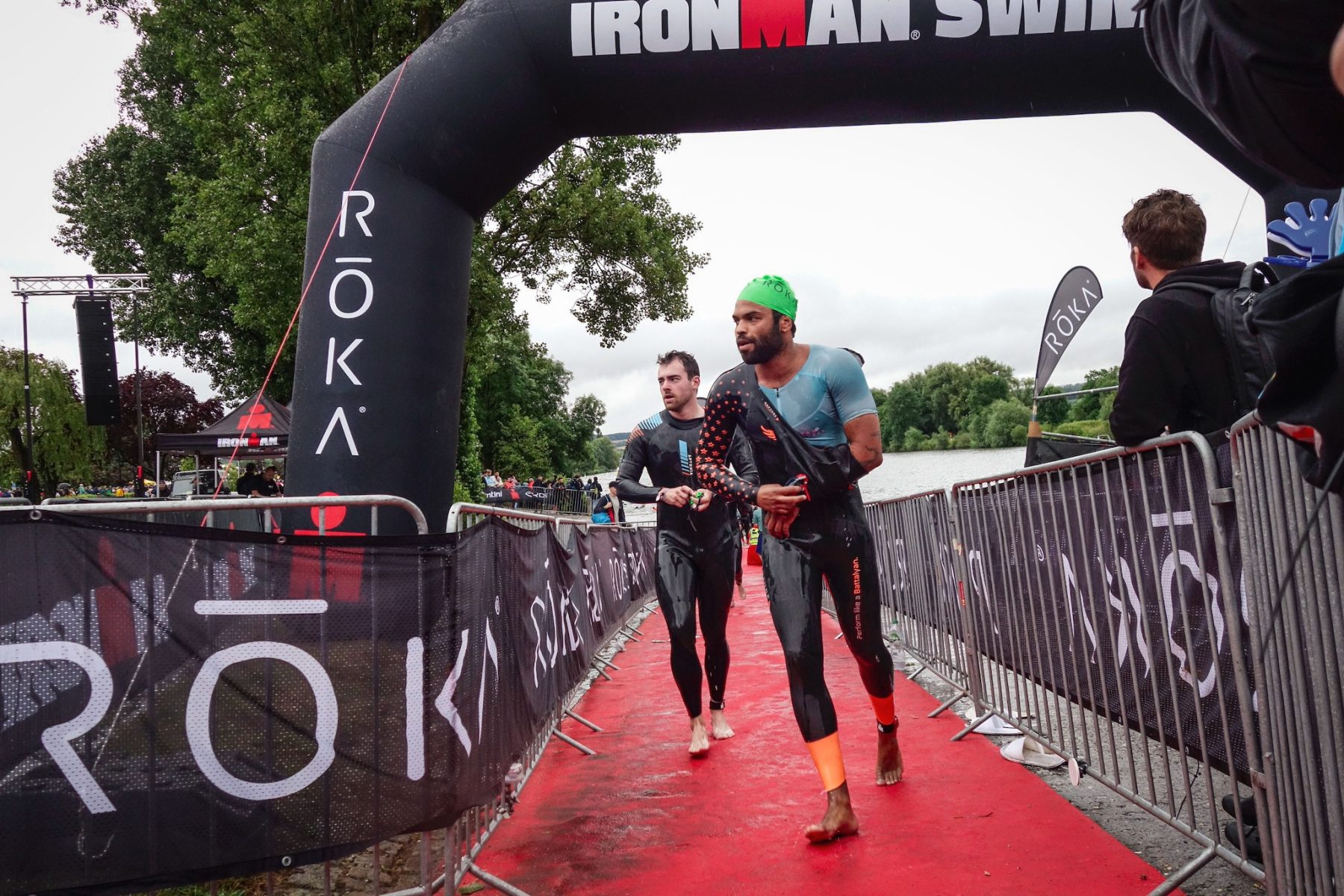 Robin Jonis in actie tijdens IRONMAN 70.3 in Luxemburg