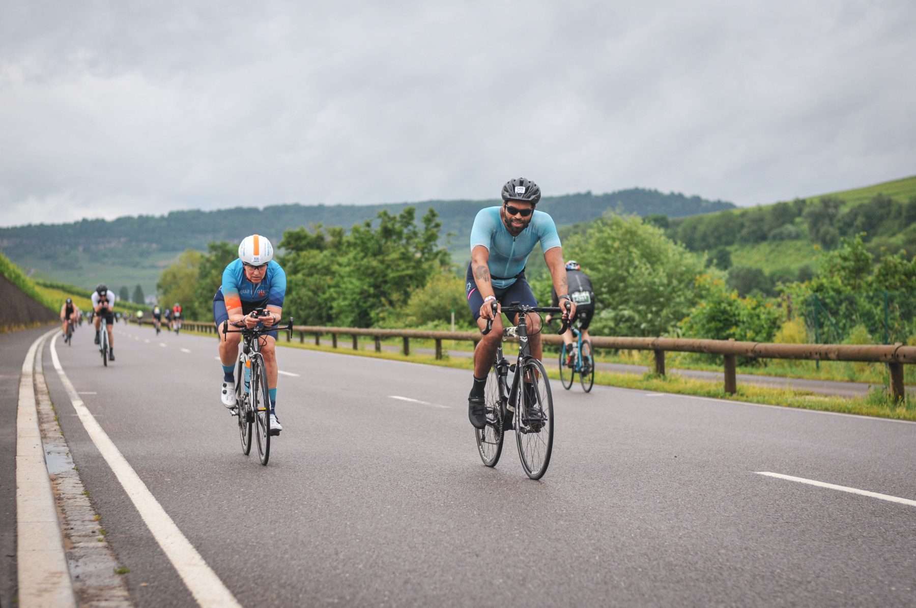 Robin Jonis in actie tijdens IRONMAN 70.3 in Luxemburg