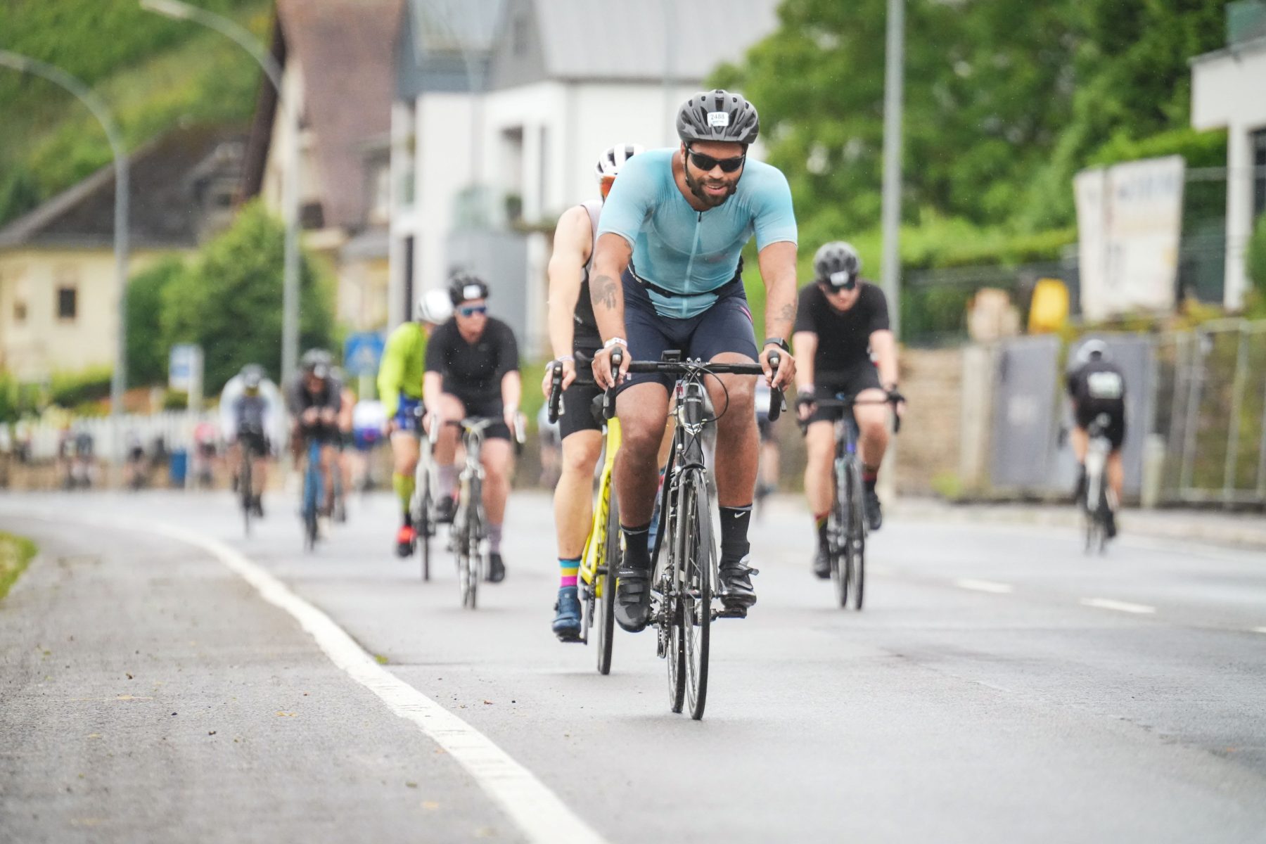 Robin Jonis in actie tijdens IRONMAN 70.3 in Luxemburg