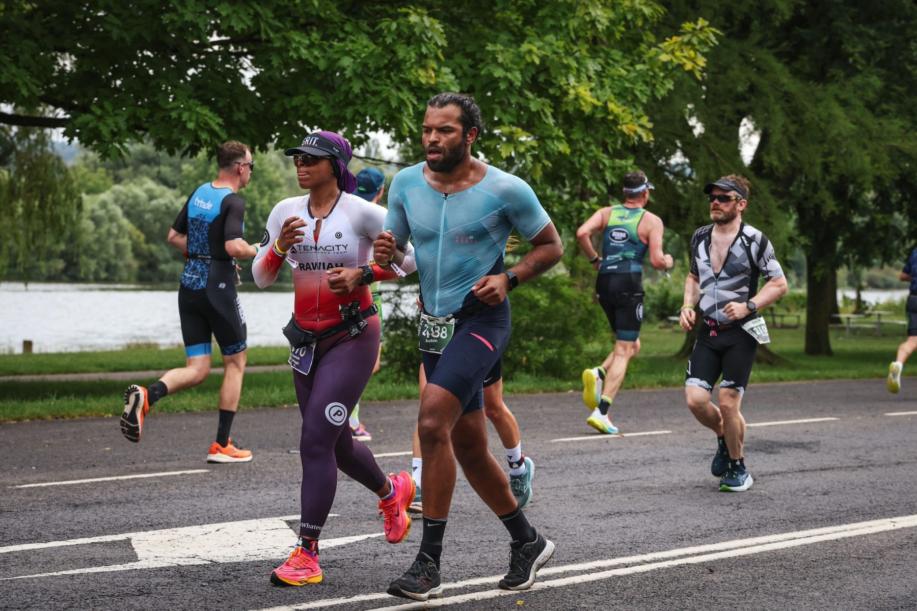 Robin Jonis in actie tijdens IRONMAN 70.3 in Luxemburg