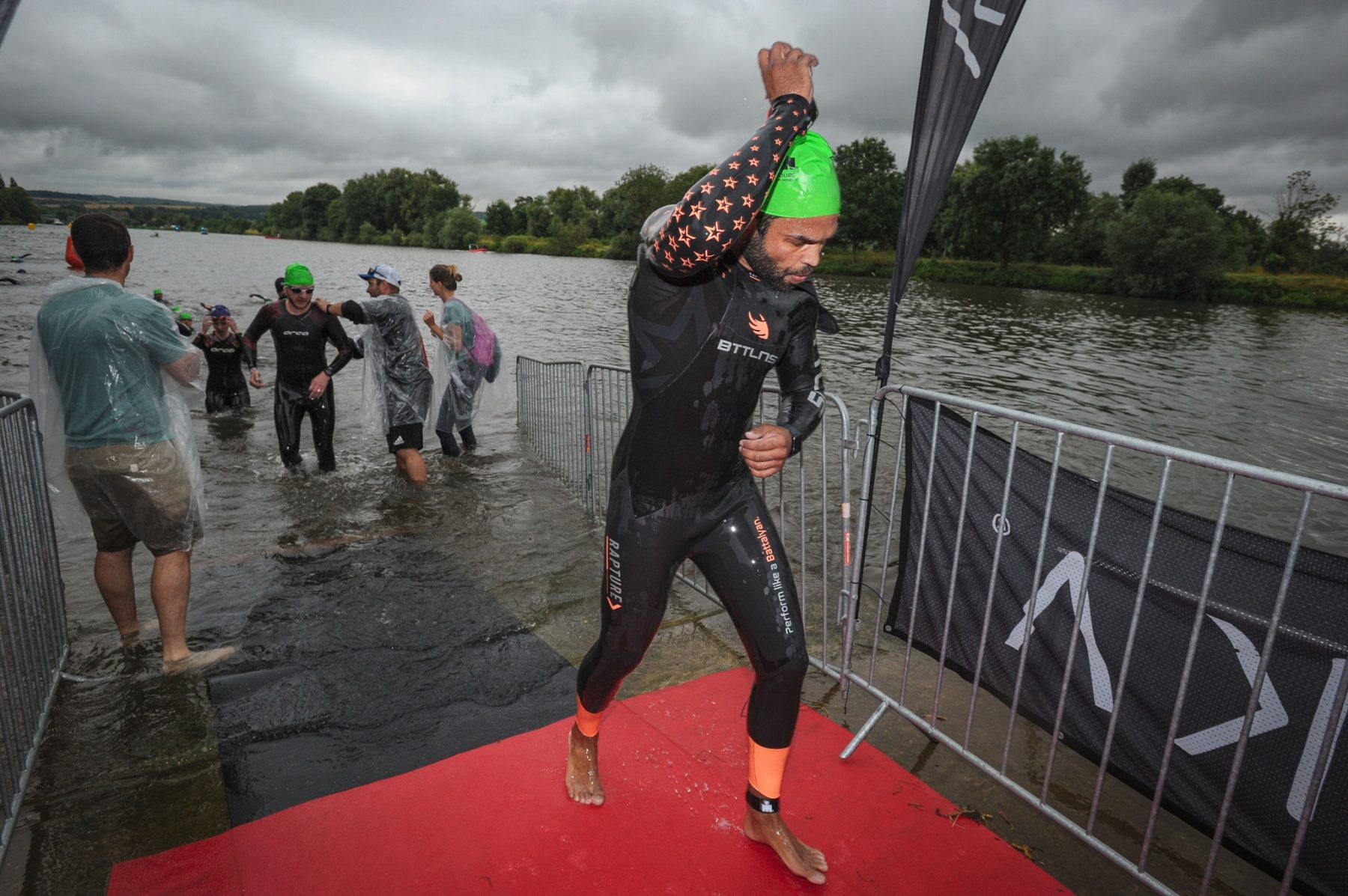 Robin Jonis in actie tijdens IRONMAN 70.3 in Luxemburg