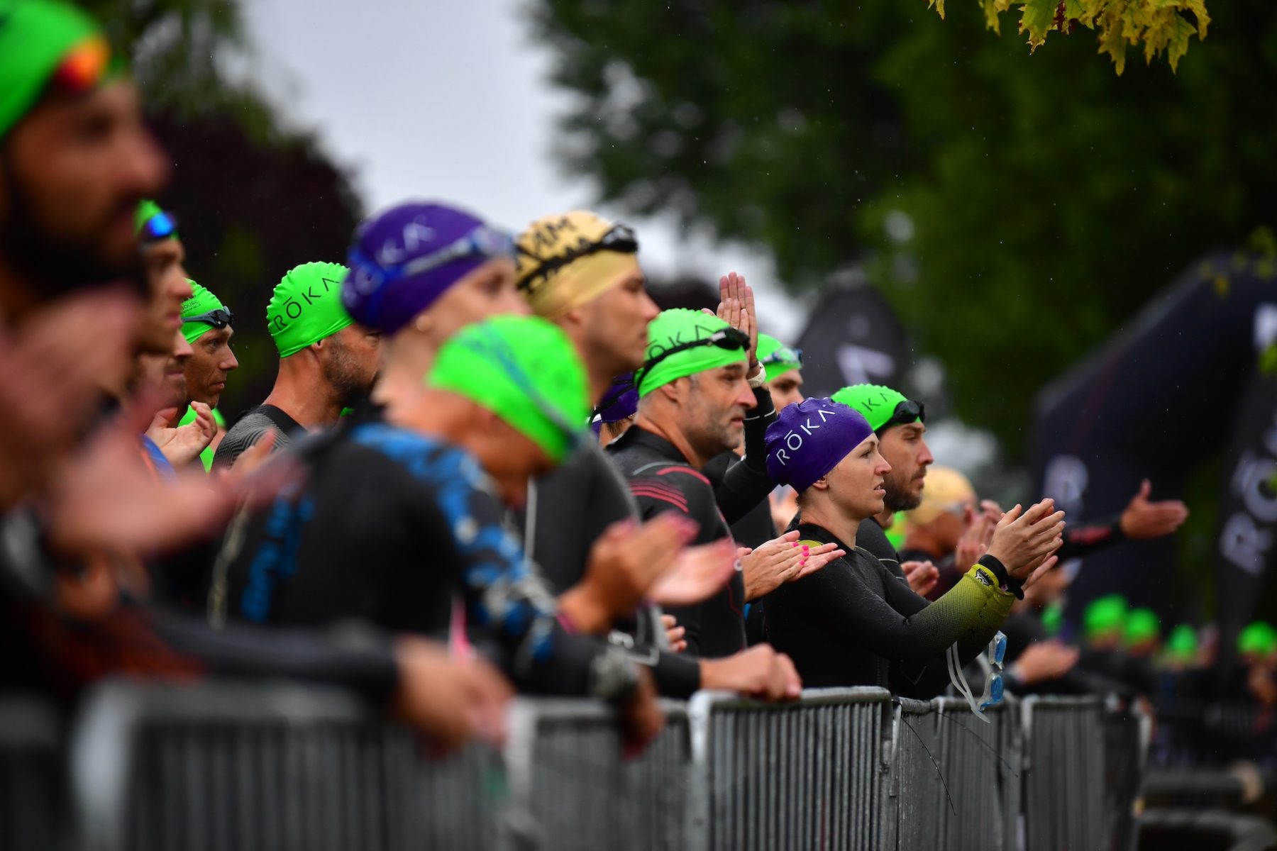 LUXEMBOURG, LUXEMBOURG - JUNE 30: Athletes are seen during the swim leg at the IRONMAN 70.3 Luxemburg on June 30, 2024 in Luxembourg, Luxembourg. (Photo by Alexander Koerner/Getty Images for Ironman)