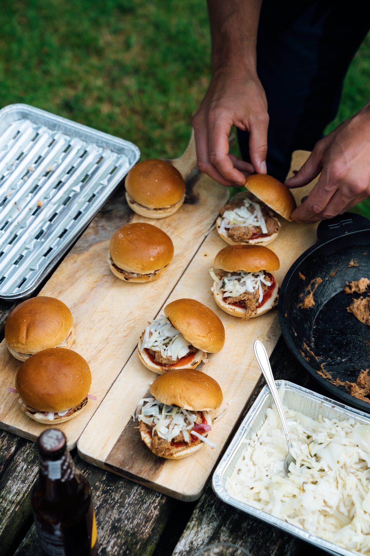 Pulled pork burgers bereidt door chef kok Rob Pijpstra