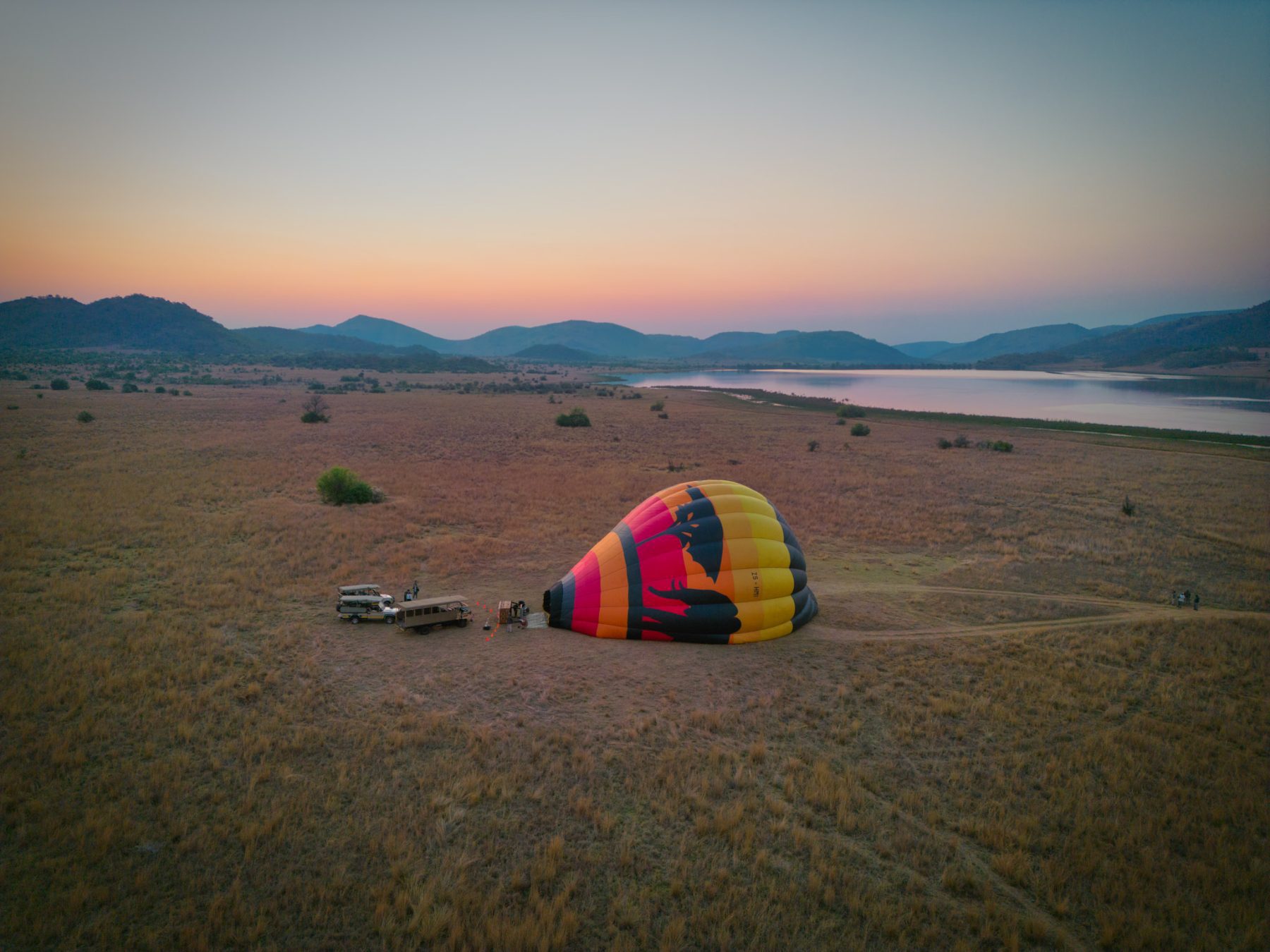 Zuid-Afrika natuur luchtballon Pilanesberg