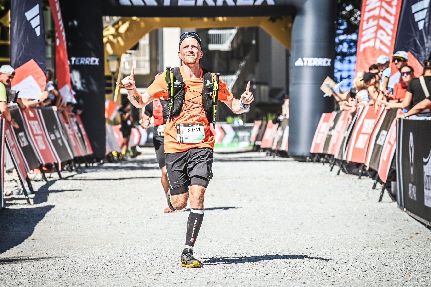 Stefan finisht de Adidas Infinite trails 