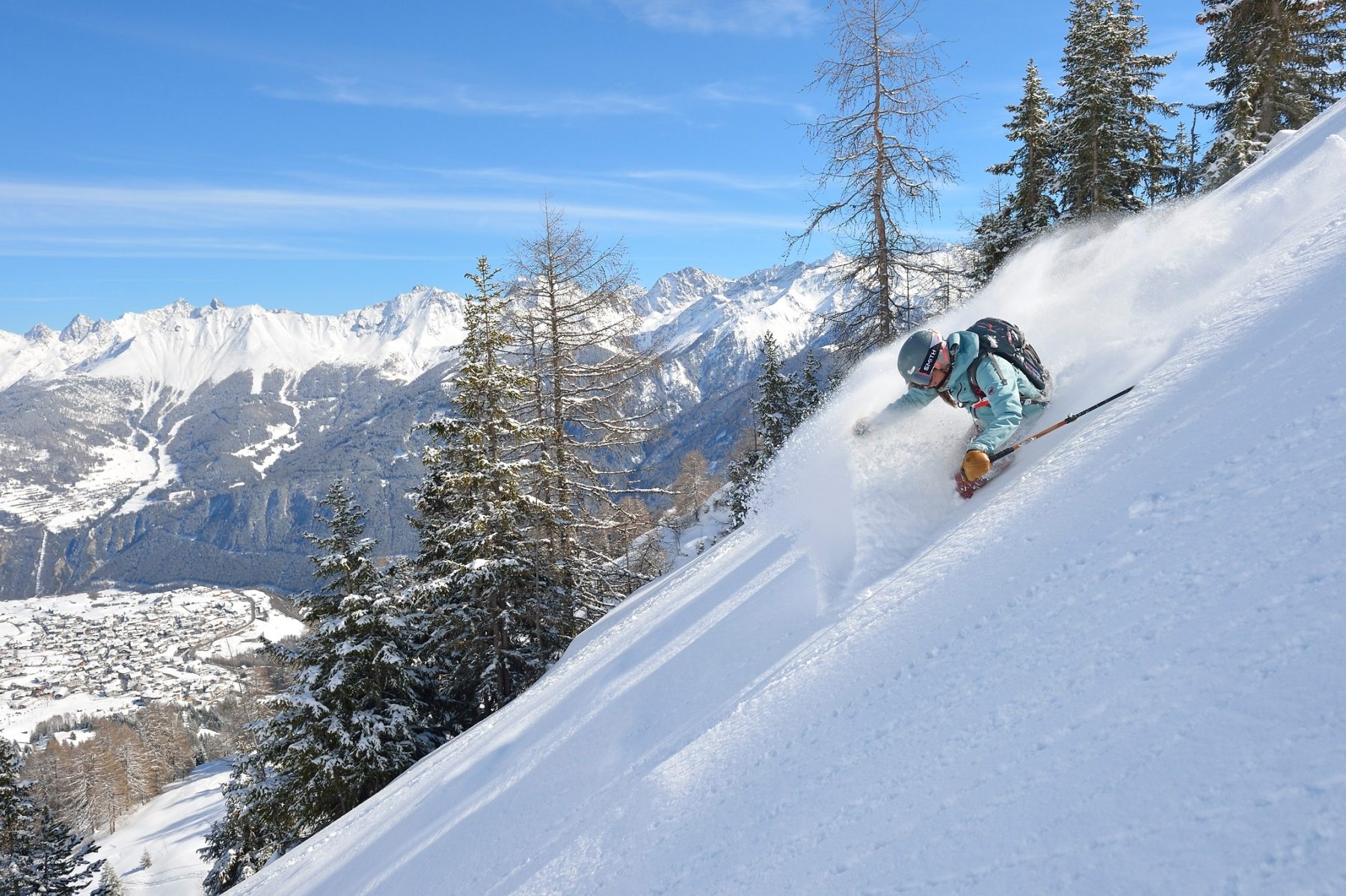 Freeriden tijdens wintersport in Serfaus-Fiss-Ladis 