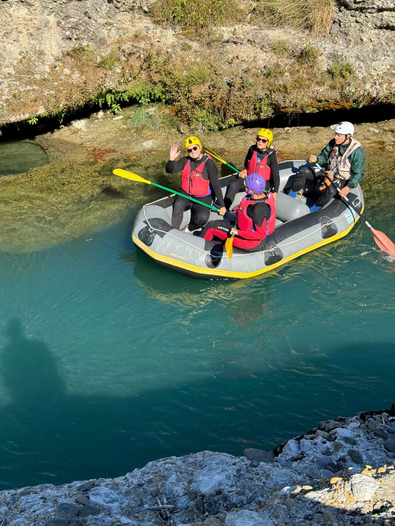 Raften op de rivier in Konitsa