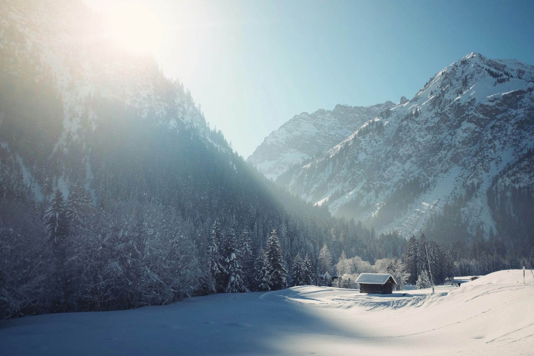 Op ski huttentocht in het Kleinwalsertal